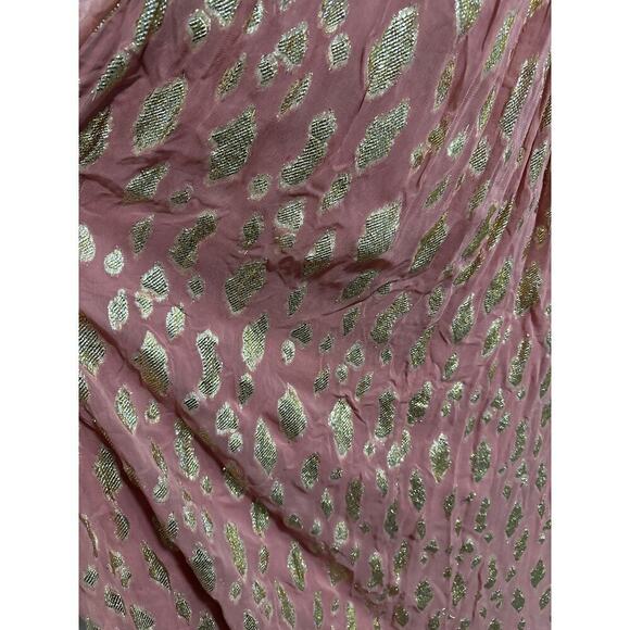 Altar'd State Dusty Coral Metallic Maxi Dress size Small - Picture 9 of 9